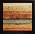 Kleine Landschaft	 (30x30cm),	1998,	Öl und Pigmente auf Leinwand